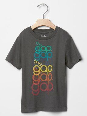 2T Baby Gap shirt THE GAP LOGO top rainbow boys girls unisex toddler twins NWT